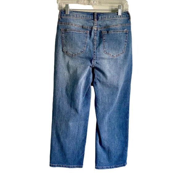 Ashro Boho Snap Front Cropped Jeans Size 6 - Picture 2 of 10